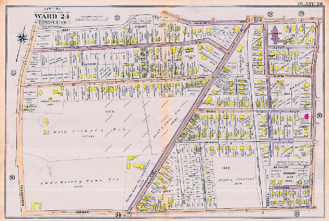 Dorchester 1894 map - Ashmont South