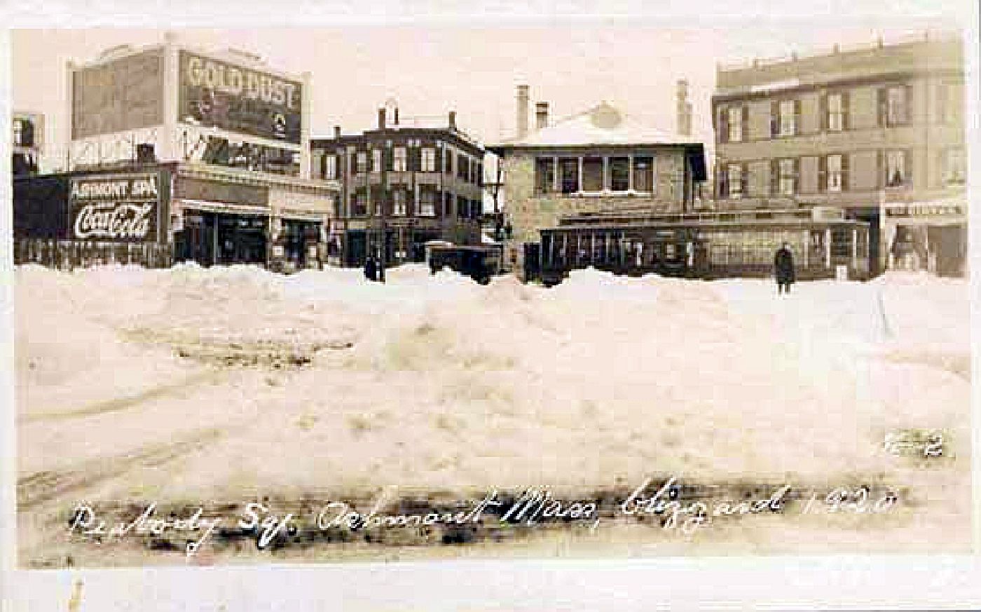  Peabody Sq. Ashmont, Mass., blizzard of 1920
